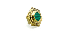 Load image into Gallery viewer, Malachite Hex Ring
