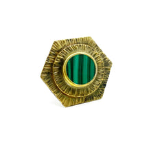 Load image into Gallery viewer, Malachite Hex Ring