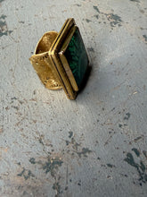 Load image into Gallery viewer, Malachite Square Ring