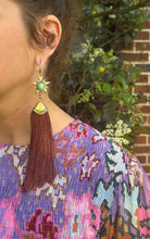 Load image into Gallery viewer, White Jade Tassel Earrings