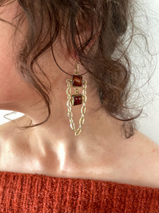 Amber Ladder Earrings