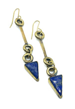 Load image into Gallery viewer, Lapis Arrow Earrings