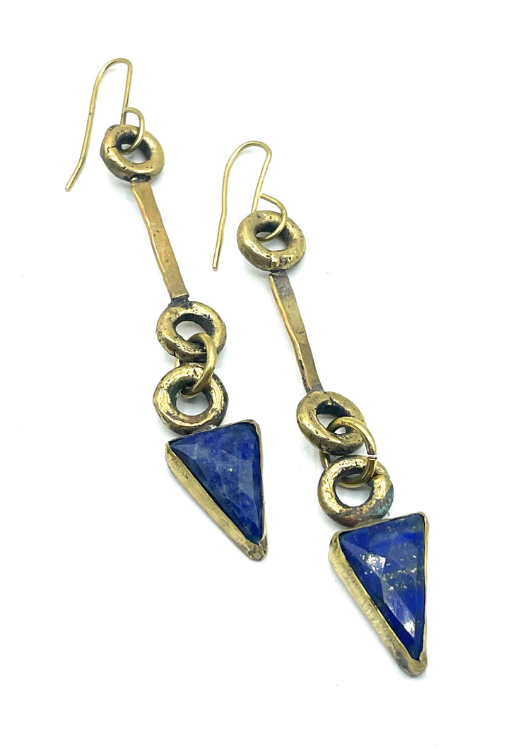 Lapis Arrow Earrings