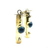 Load image into Gallery viewer, Blue Glass Earrings
